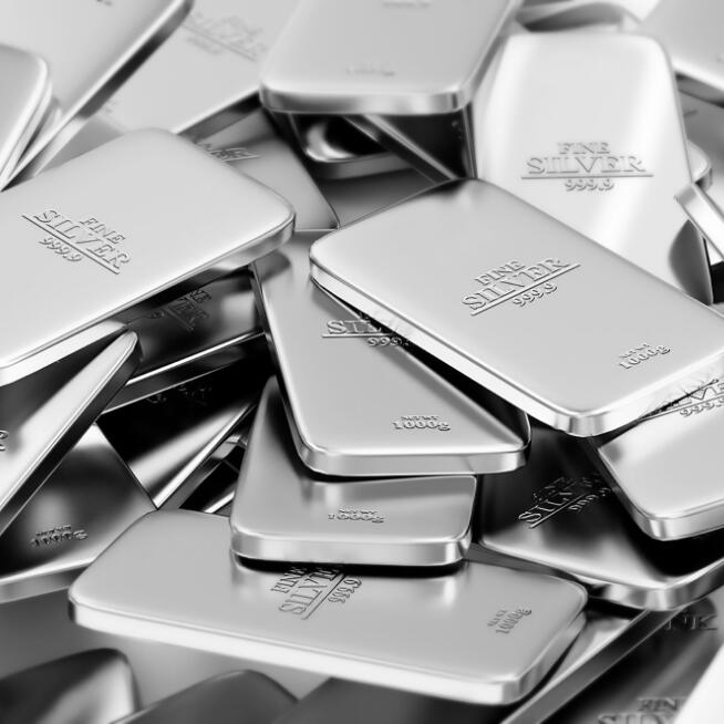 Silver bars bullion